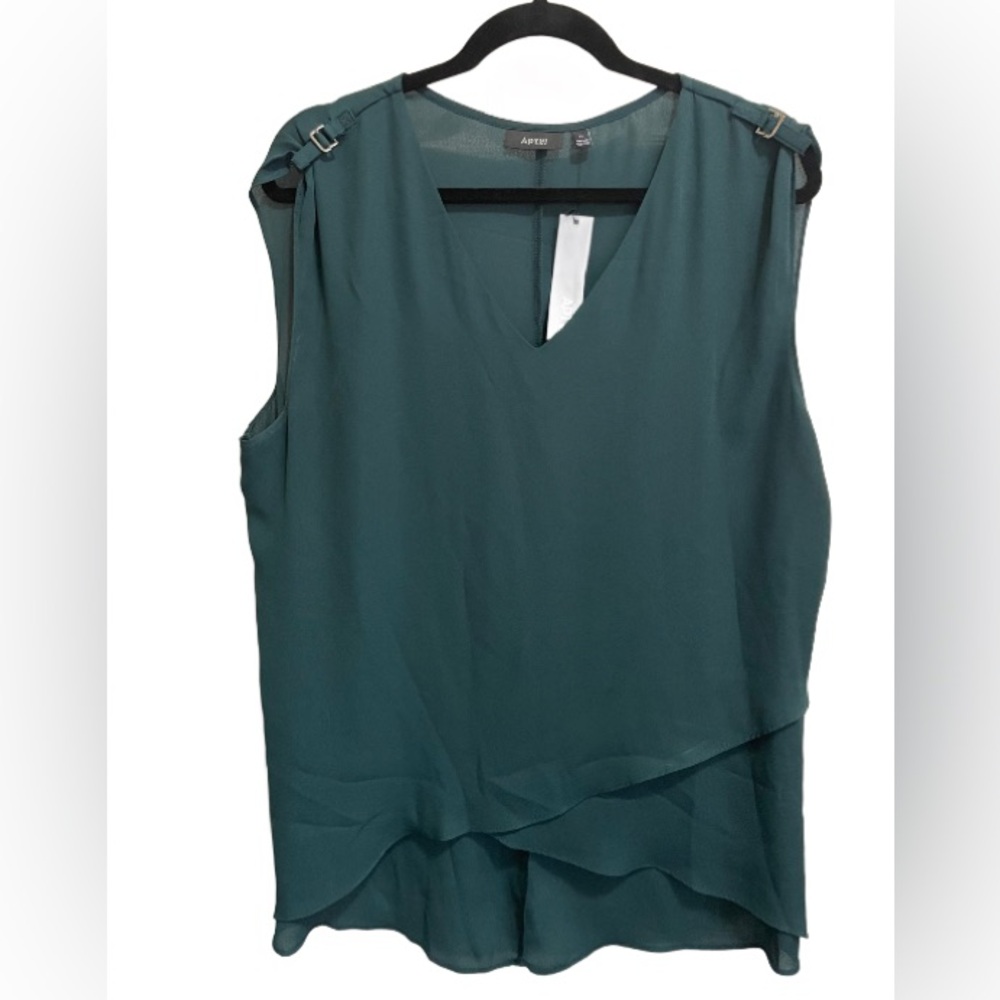 Apt. 9 Teal Sleeveless Blouse